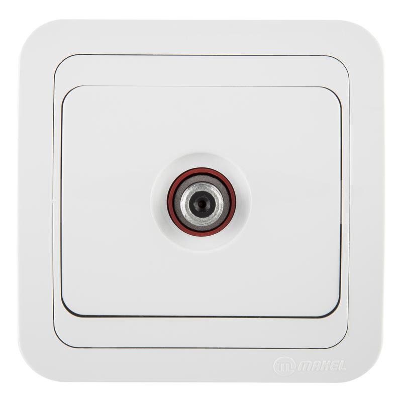 Розетка телевизионная оконечная TV/SAT Mimoza 1дБ Makel 12098