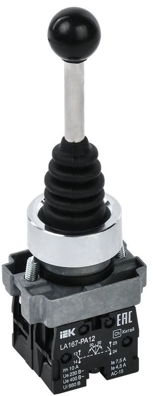 Джойстик LA167-PA12 на 2 полож. 2НО с фиксацией черн. KARAT IEK BBJ20-PA12-5-21-2-K02