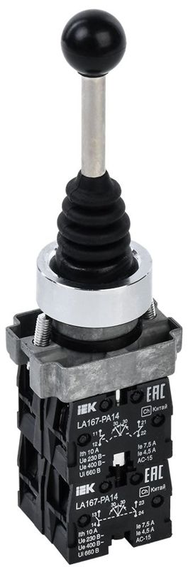 Джойстик LA167-PA14 на 4 полож. 4НО с фиксацией черн. KARAT IEK BBJ20-PA14-6-21-4-K02