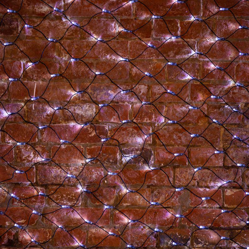 Гирлянда светодиодная "Сеть" 2х1.5м 288LED бел. 24Вт 220-240В IP65 провод ПВХ черн. Neon-Night 215-021