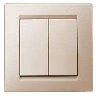 Переключатель проходной 2-кл. СП Simon 15 16А IP20 сл. кость Simon 1590397-031