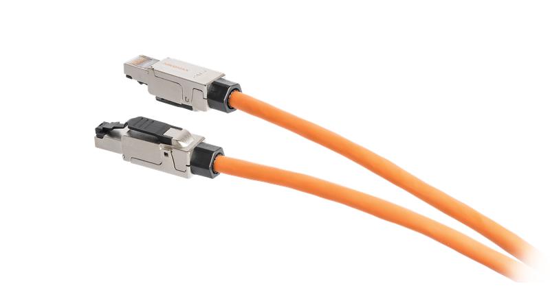 Коннектор RJ45/8P8C под витую пару кат. 6 (класс E) 250МГц. покрытие 50мкд универс. ножи T568B самозажимной полный экран метал. NIKOMAX NMC-RJ88SE2-NT-MT