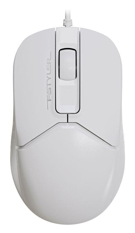 Мышь Fstyler FM12 бел. оптическая 1200dpi USB 3but FM12 WHITE A4TECH 1431324