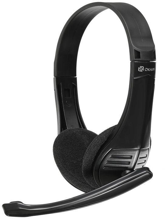 Наушники с микрофоном HS-M150 черн. 2.2м накладные оголовье NO-003N NO-003N ОКЛИК 428963