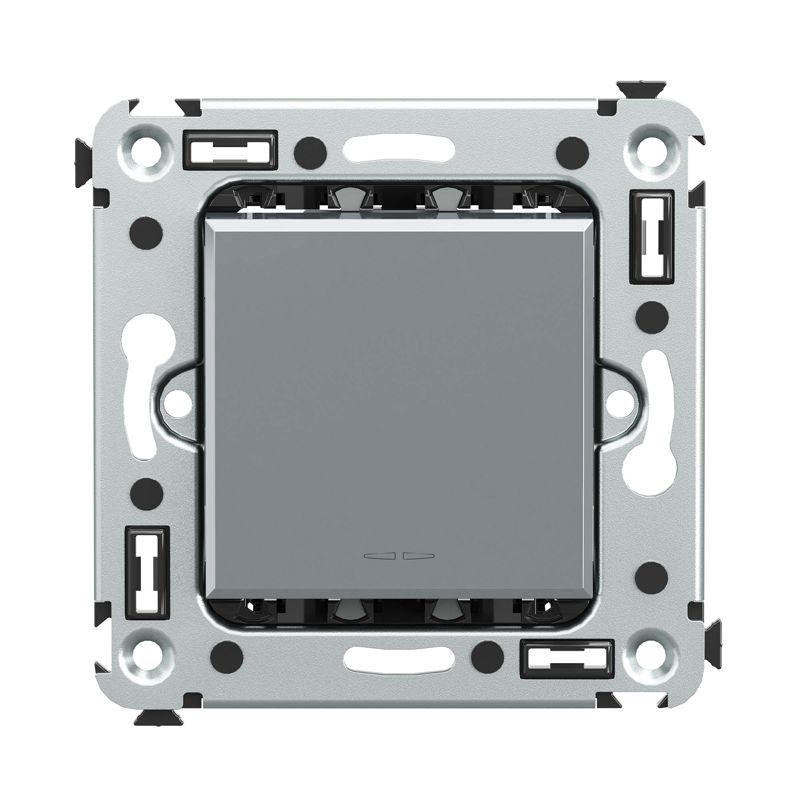 Кнопка одноклавишная СП "Avanti" "Закаленная сталь" DKC 4404153