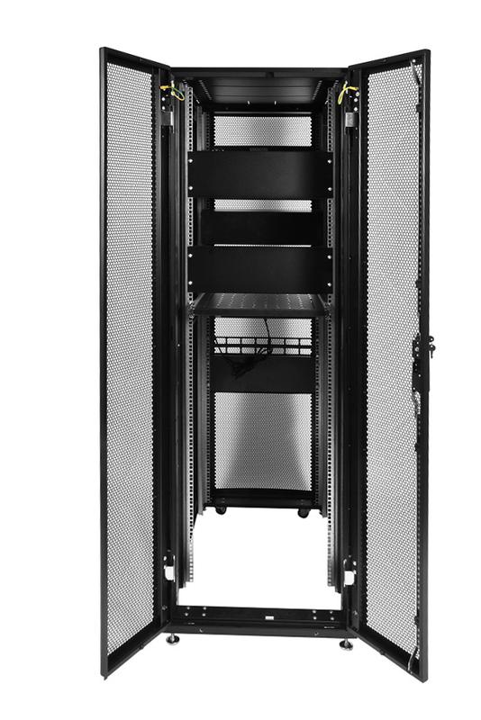Шкаф серверный ШТК-СП-48.8.12-48АА-9005 48U 800х1190мм передн. двер. перфорир. 2 боков. панел. 1350кг черн. ЦМО 1360816