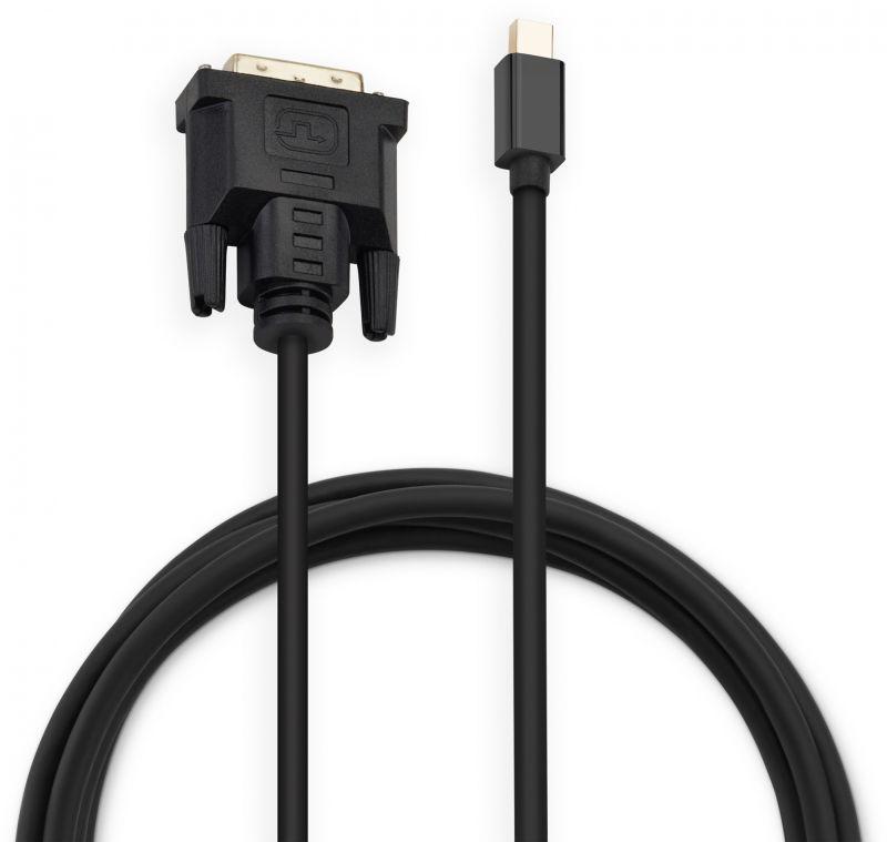 Кабель аудио-видео 1.1v miniDisplayport (m)/DVI-D (Dual Link) (m) 2м. позолоч. контакты черн. (BHP MDPP-DVI-2) BURO 1147224