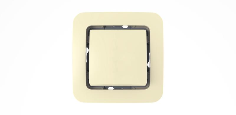 Переключатель перекрестный 1-кл. СП Lillium 10А IP20 без вставки крем. Makel 71205