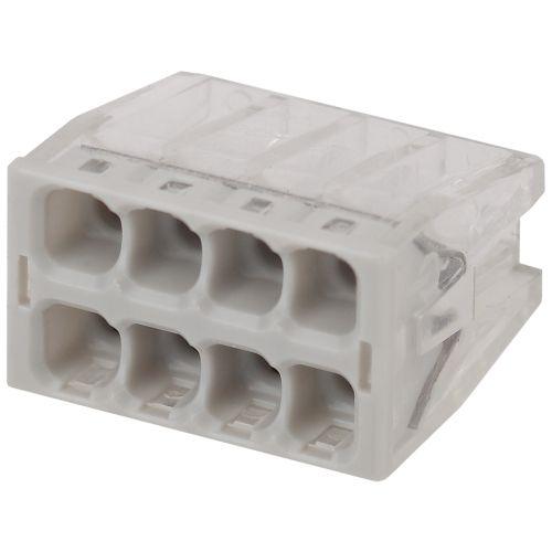 Клемма строительно-монтажная СМК компактная 248 NO-224-39 8-проводная 0.5-2.5кв.мм с пастой (уп.50шт) Эра Б0043957