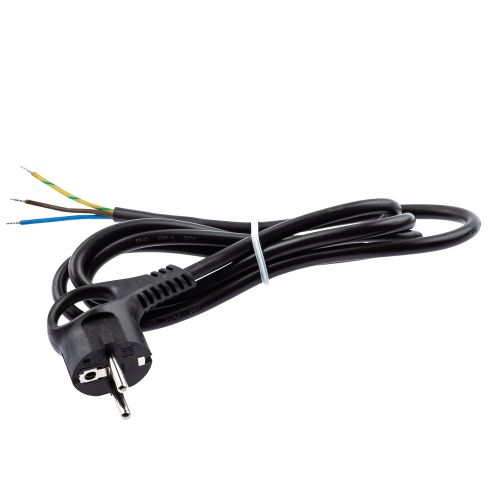 Шнур сетевой с вилкой 2м с заземл. ПВС 3х1.5 черн. U-3x1.5-2m-B ЭРА Б0048707