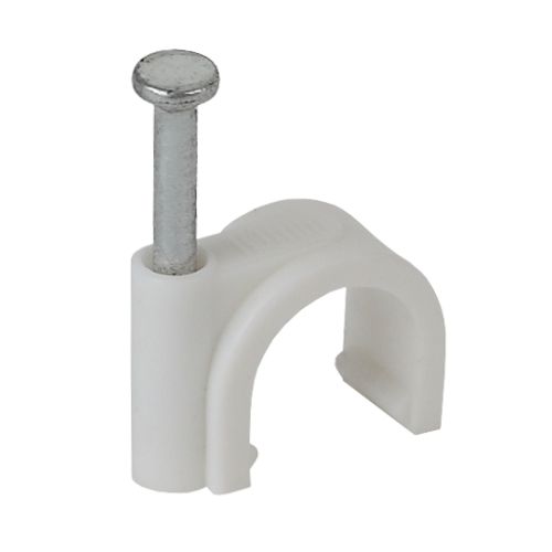 Скоба 14мм круглая пластиковая SK-14 (уп.50шт) ЭРА Б0038897