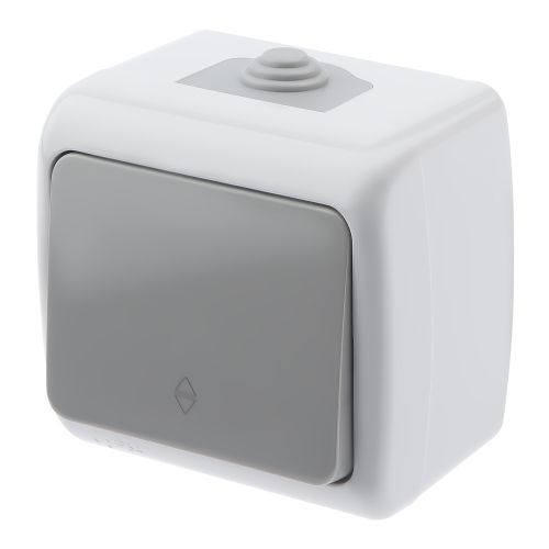 Переключатель 1-кл. ОП Atlantic 5-103-03 10А 250В IP54 сер. Intro Б0050942