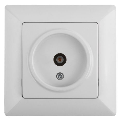 Розетка телевизионная одиночная TV 1-м СП Solo 4-301-01 бел. Intro Б0043368