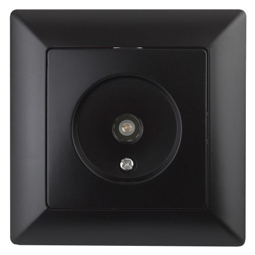 Розетка телевизионная одиночная TV 1-м СП Solo 4-301-05 антрацит Intro Б0043372