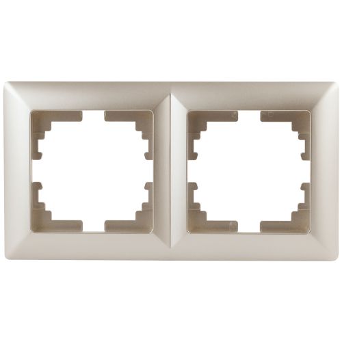 Рамка 2-м СП Solo шампань 4-502-04 Intro Б0043413