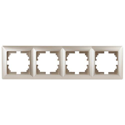 Рамка 4-м СП Solo шампань 4-504-04 Intro Б0043427