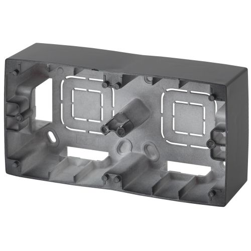 Коробка наклад. монтажа 2 поста Эра12 антрацит 12-6102-05 ЭРА Б0043174