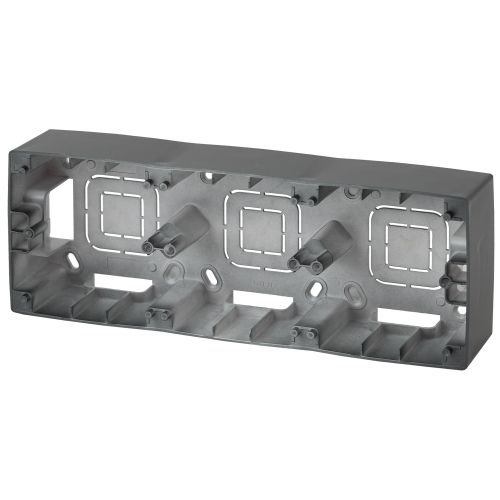Коробка наклад. монтажа 3 поста Эра12 антрацит 12-6103-05 ЭРА Б0043184
