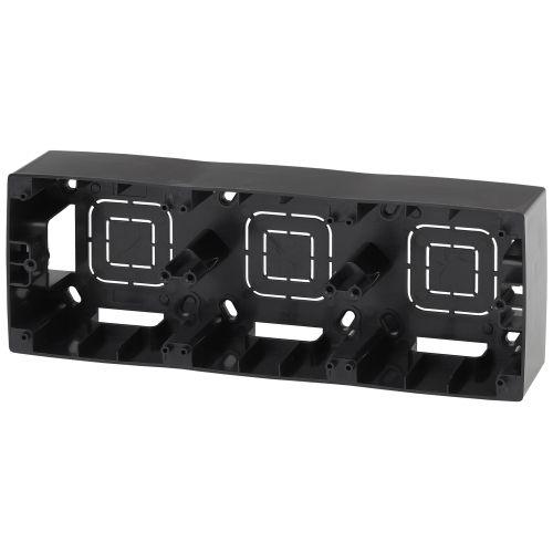 Коробка наклад. монтажа 3 поста Эра12 черн. 12-6103-06 ЭРА Б0043185