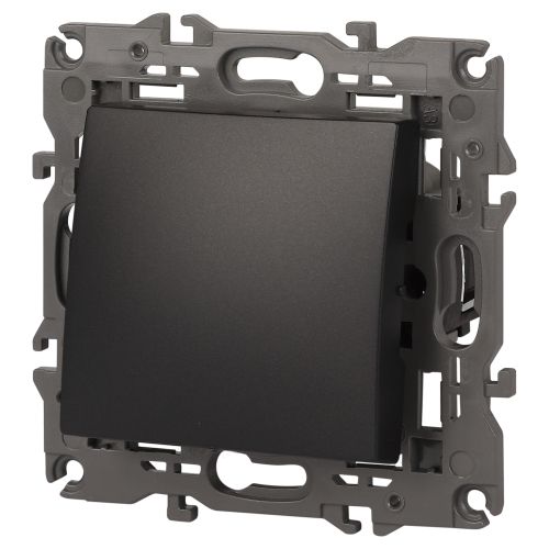 Кнопка 10АХ-250В Elegance антрацит 14-1111-05 ЭРА Б0047866