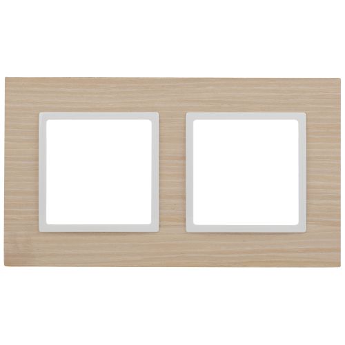Рамка 2-м 14-5302-01 дерево Elegance белен. дуб/бел. ЭРА Б0049149