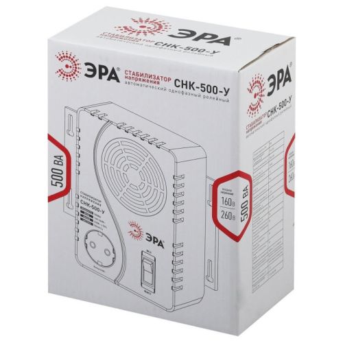 Стабилизатор напряжения СНК-500-У компакт. универс. 160-260В/220В 500ВА ЭРА Б0031063