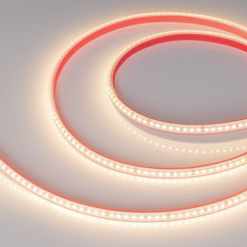 Лента светодиодная RTW-PS-A160-10mm 24V Warm 3000К 12Вт/м IP67 2835 высок. эффект. 150лм/Вт герметичная (уп.5м) Arlight 024544(2)