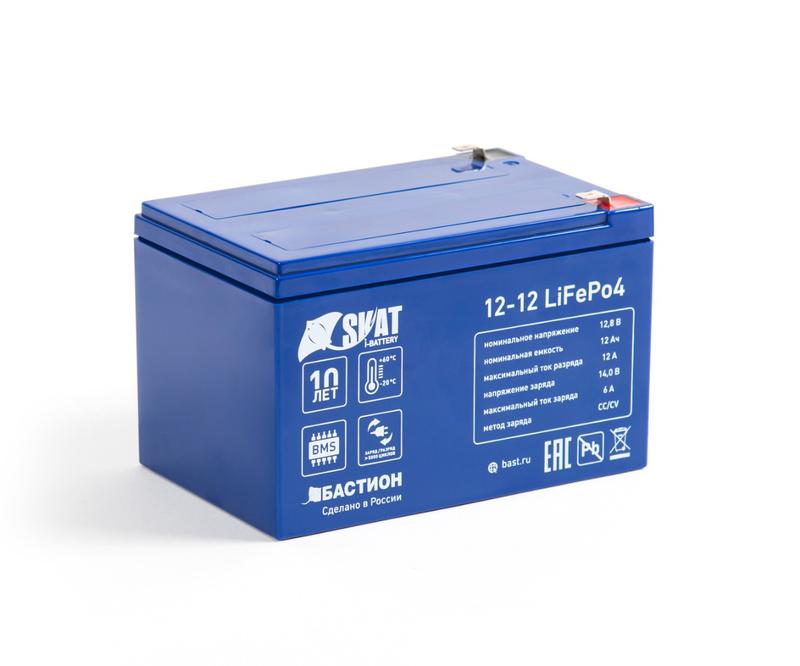 Аккумулятор 12В 12 А.ч Li-Ion Skat i-Battery 12-12 LiFePo4 Бастион 646