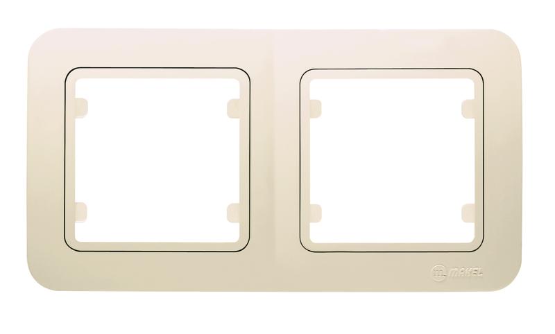 Рамка+вставка 2-м Lillium крем. 18012702