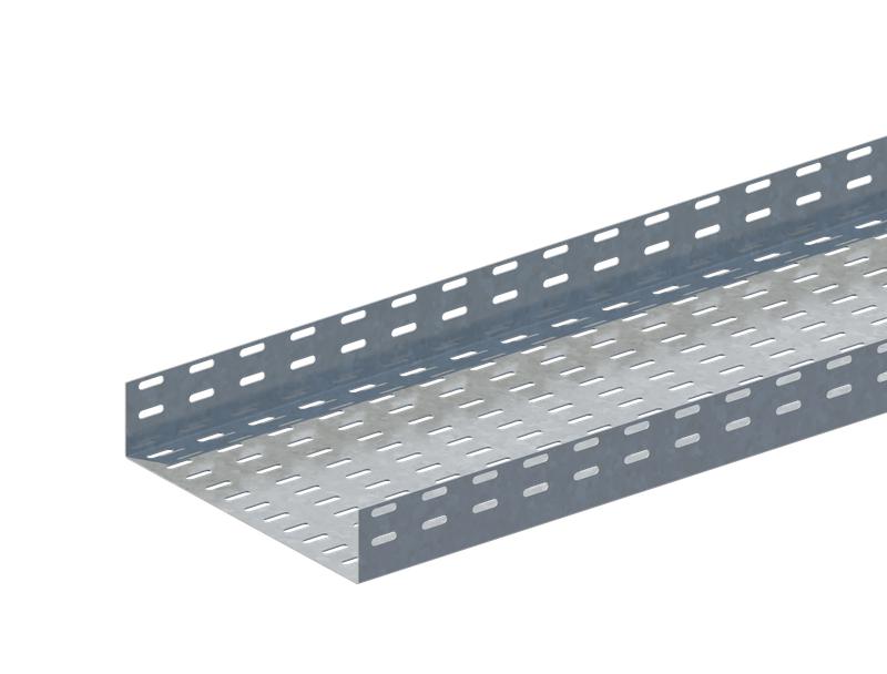 Лоток листовой перфорированный 300х65 L2000 сталь 1.5мм ЛМс-П цУТ2.5 оцинк. СОЭМИ Н0122111445
