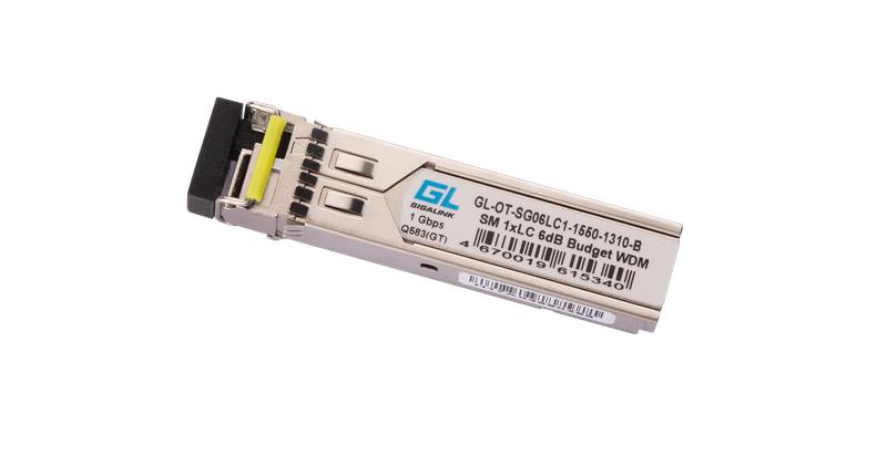 Модуль SFP WDM 125Гбит/с одно волокно SM LC Tx:1550/Rx:1310нм 6дБ до 3км NIKOMAX GL-OT-SG06LC1-1550-1310-B