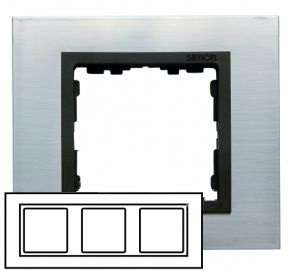 Рамка 3-м Simon82 нерж. сталь Simon 82837-37