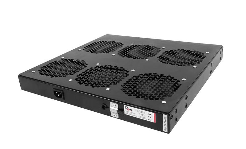 Модуль вентиляторный R-FAN-6K-1U-9005 19дюйм 1U 6 вентиляторов регулир. глуб. 390-750мм с контроллером черн. Rem 1500773