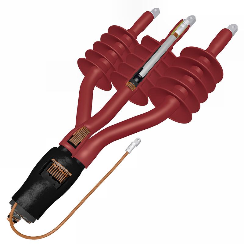 Муфта кабельная концевая наружн. установки 10кВ 3ПКНтпБ10-185-В с наконечн. 9028013 Подольск 3pkntpb10x185v