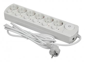 Удлинитель с сетевым фильтром 6х3м с заземл. 10А IP20 бел. IPPON 1192739