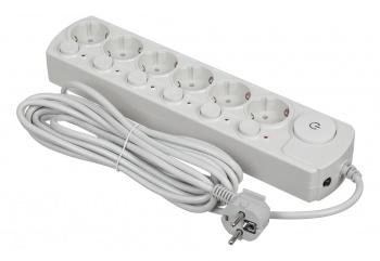 Удлинитель с сетевым фильтром 6х5м с заземл. 10А IP20 бел. IPPON 1192748