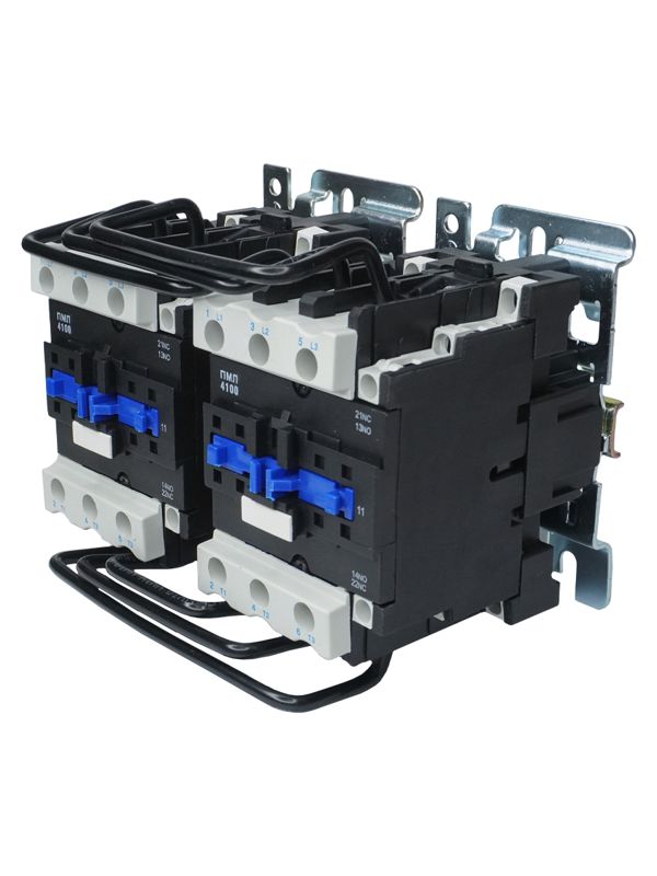 Пускатель ПМЛ-4500 УХЛ4 Б 63А кат. 380В AC 2НО+2НЗ IP00 реверсивный без реле Электротехник ET515412