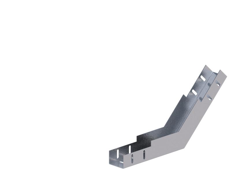 Лоток монтажный угловой 45град. вверх 50х50 сталь 1.2мм ЛУ45В.50.50.366.1.2.1 СОЭМИ Н0121350331