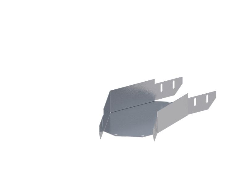 Лоток монтажный угловой горизонтальный 45 град. 150х65 сталь 1.5мм ЛУ45Г.150.65.442.1.5.1 СОЭМИ Н0121340443