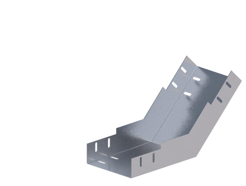 Лоток монтажный угловой 45град. вверх 150х80 сталь 1.5мм ЛУ45В.150.80.386.1.5.1 СОЭМИ Н0121350543