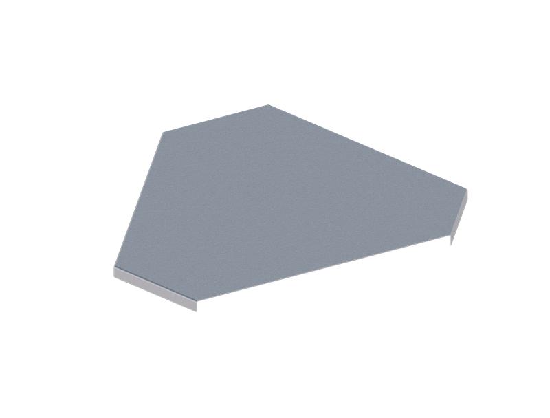 Крышка для лотка углового осн.400 сталь 1.2мм ЛМсК-90Г цУТ1.5 СОЭМИ Н0121410136