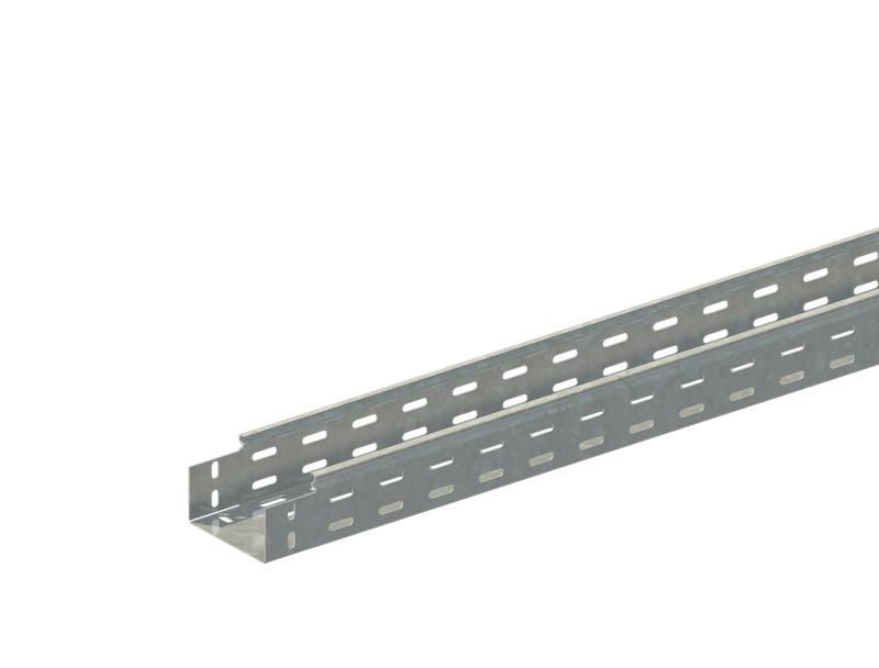 Лоток прямой замковый перфорированный 100х80 L2000 сталь 1мм ЛМс-ПЗМ цУТ2.5 СОЭМИ Н0122151522