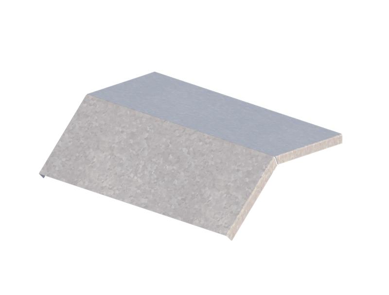 Крышка для лотка углового вертикального вниз осн.600 сталь 1.2мм ЛМсК-45Н цУТ2.5 СОЭМИ Н0122460138