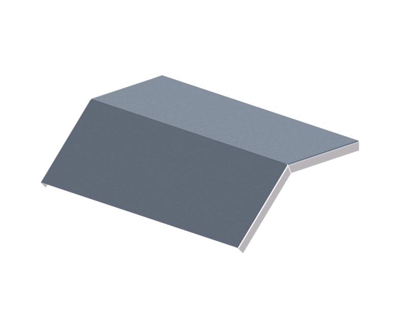 Крышка для лотка углового вертикального вниз осн.500 сталь 1мм ЛМсК-45Н цУТ1.5 СОЭМИ Н0121460127