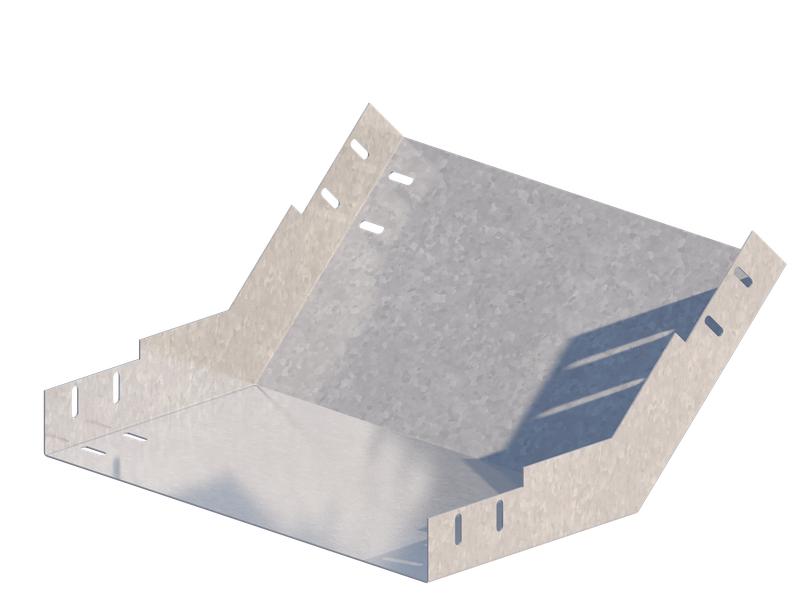 Лоток угловой вертикальный вверх 400х150 сталь 1мм ЛМс-45В цУТ2.5 СОЭМИ Н0122350726