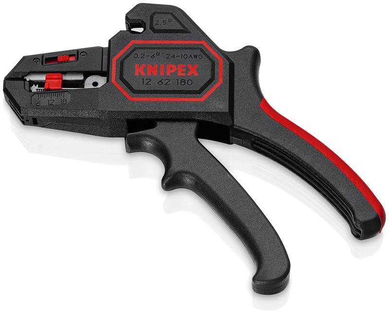 Стриппер автоматический зачистка: d 0.2-6мм (AWG 24-10) L-195мм Knipex KN-1262180