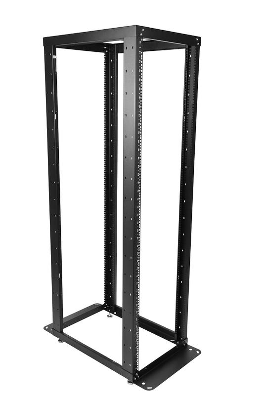 Стойка двухрамная СТК-С-45.2.1000-9005 45U 560х1280мм направл. закл. гайки 480кг черн. ЦМО 1213987
