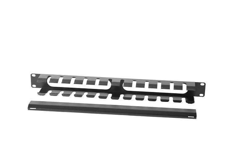 Органайзер кабельный горизонтальный ГКЗ-1U-9005 1U Ш=19дюйм односторон. пластик. канал ЦМО 1484057