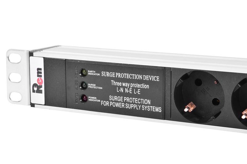 Блок распределения питания Rem-16 R-16-25S-FI-1820-3 25хSchuko 16А базов. вертикал. Schuko Rem 1254445