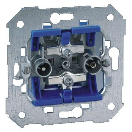 Розетка телевизионная одиночная TV/R/SAT СП Simon 82 механизм Simon 75466-69